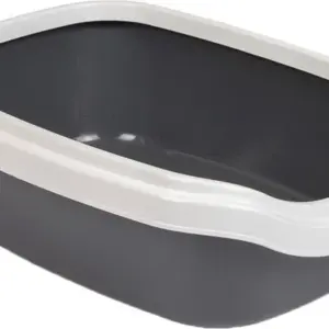 Чорна прямокутна ємність з білим краєм.